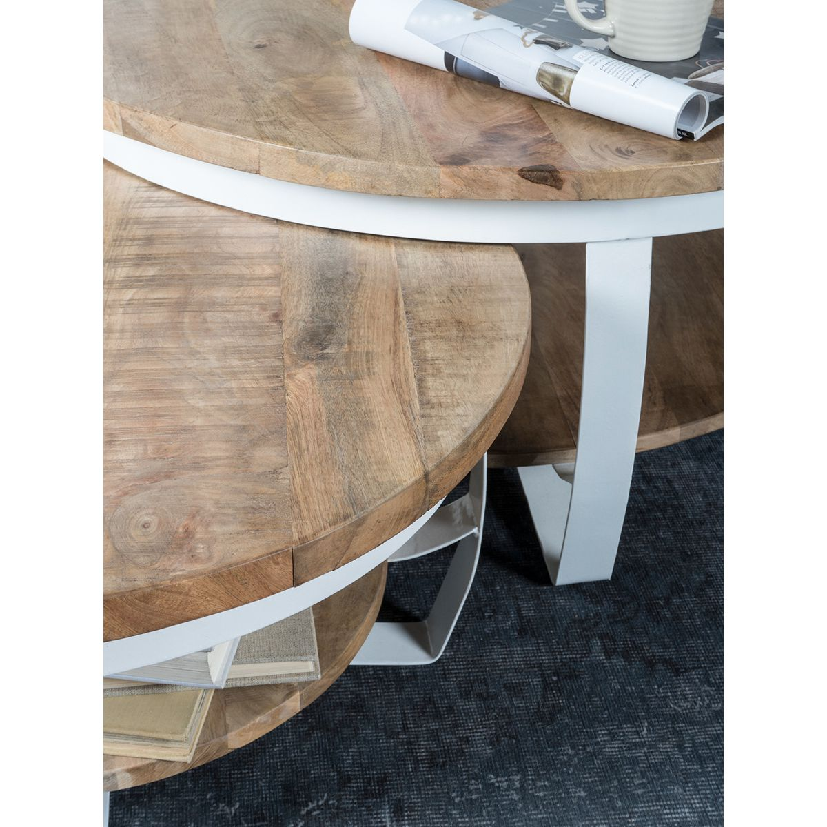 Salontafel Cilamon Zwart - Set van 2
