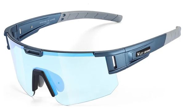 Lunettes de soleil de sport photochromiques UV400 - bleu