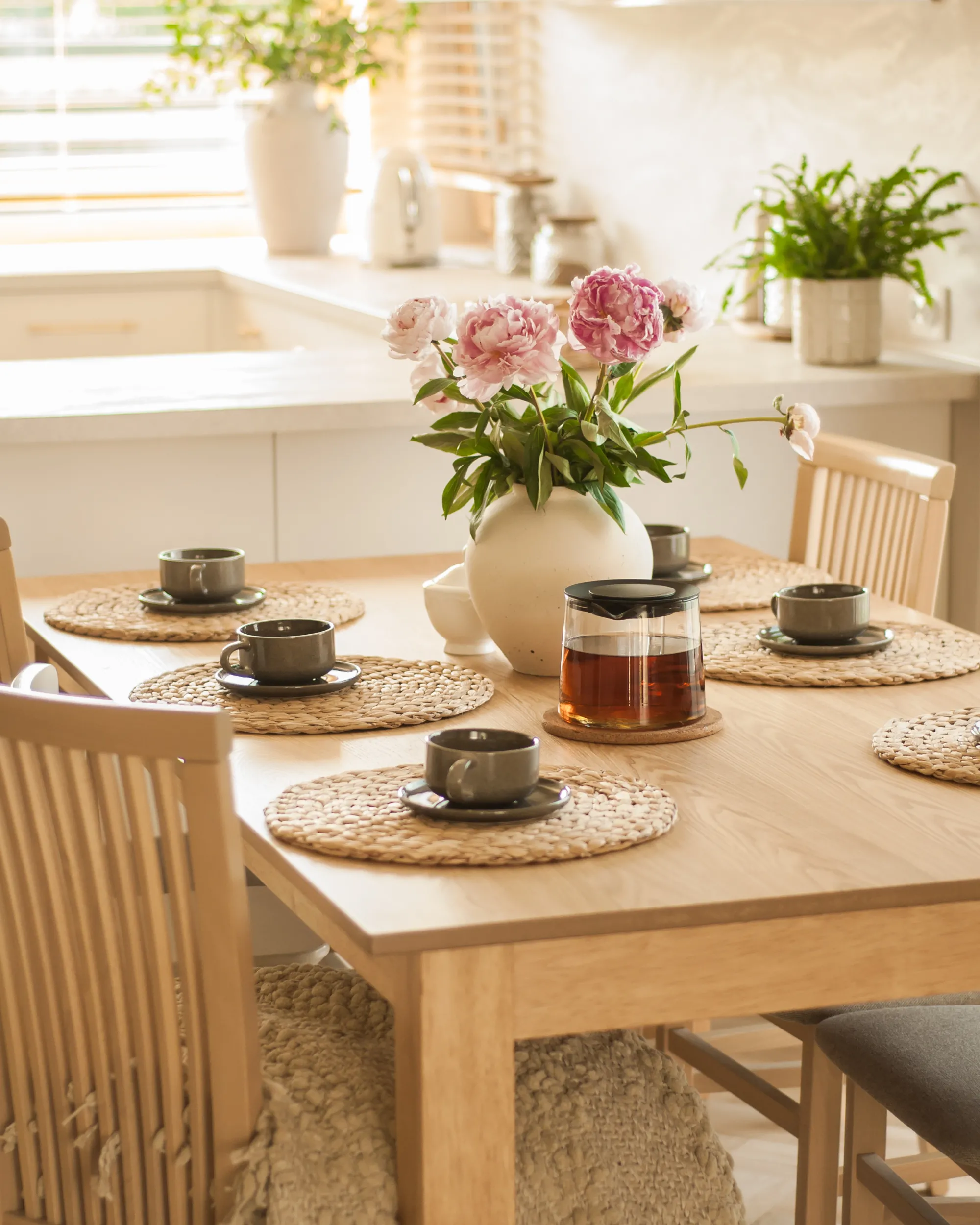 Set van 8 kopjes met schotels COSTMARY Steengoed Grijs