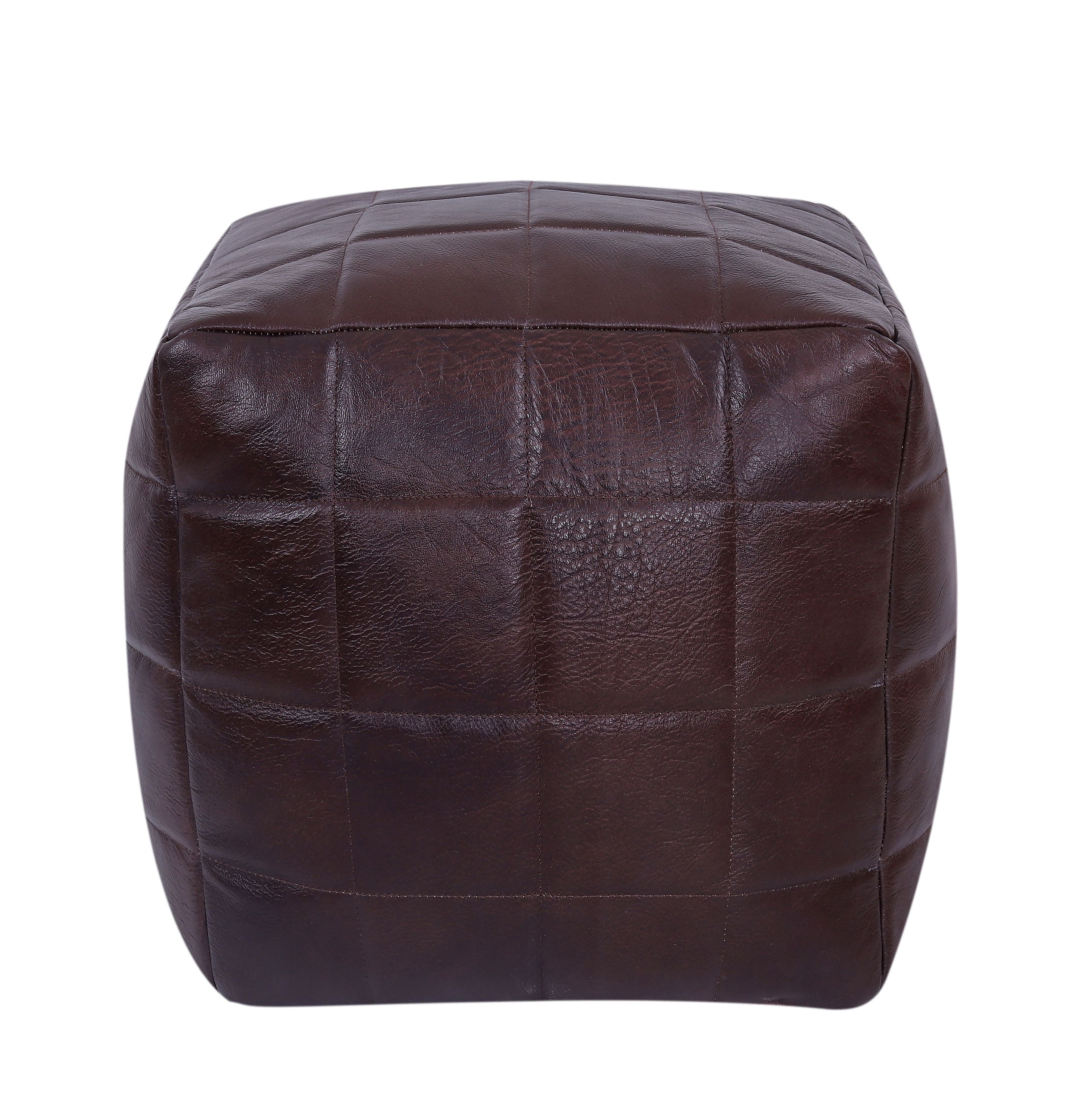 Pouf Leder MASKAT braun
