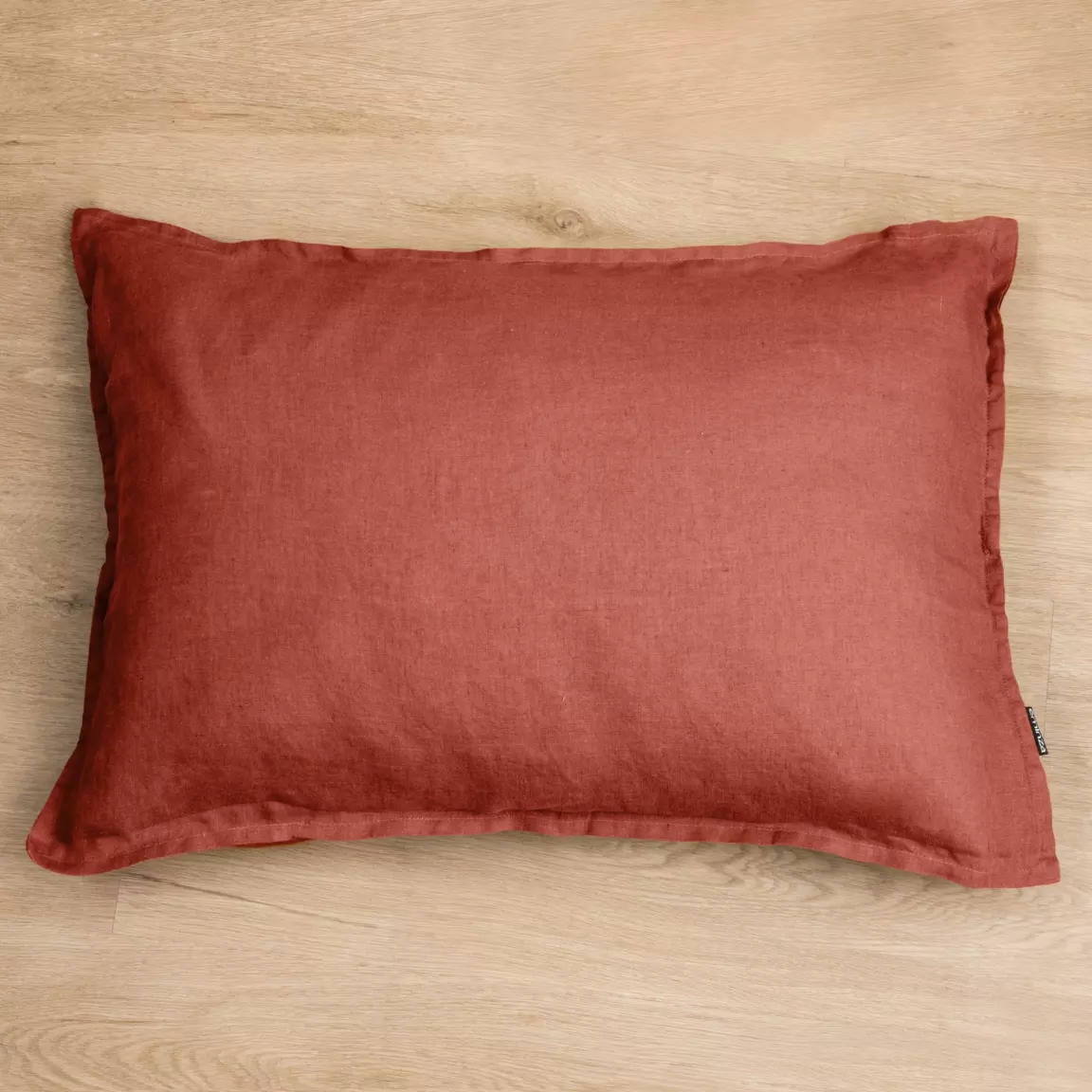 Taie d'oreiller rectangulaire lin lavé (50 x 80 cm) Louise Terracotta