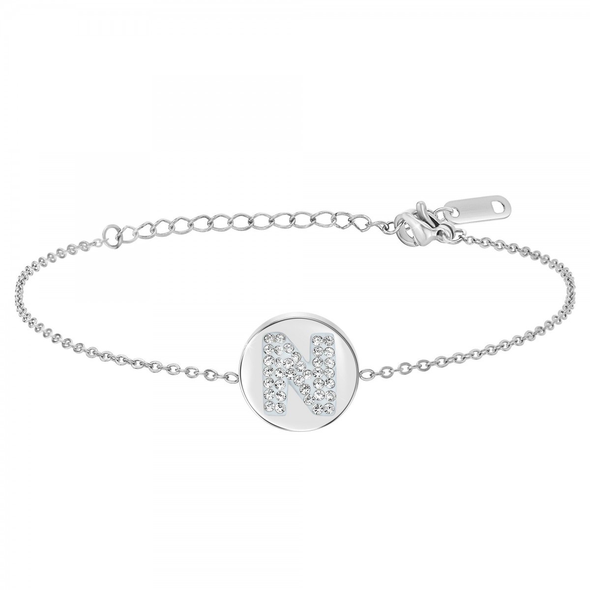 Bracelet alphabet lettre N SC Crystal
