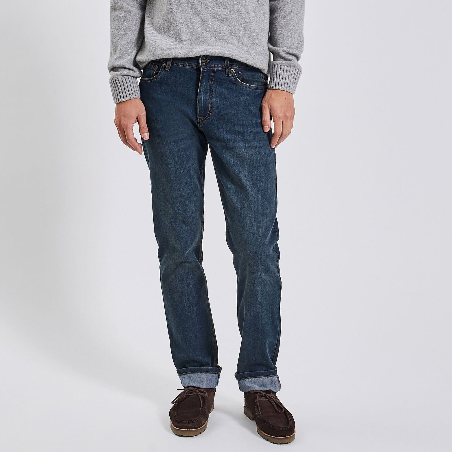 Jean regular en coton et polyester recyclés waterl Bleu