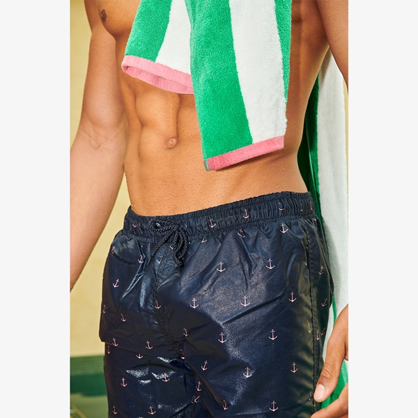 Osaga heren zwemshort blauw met print