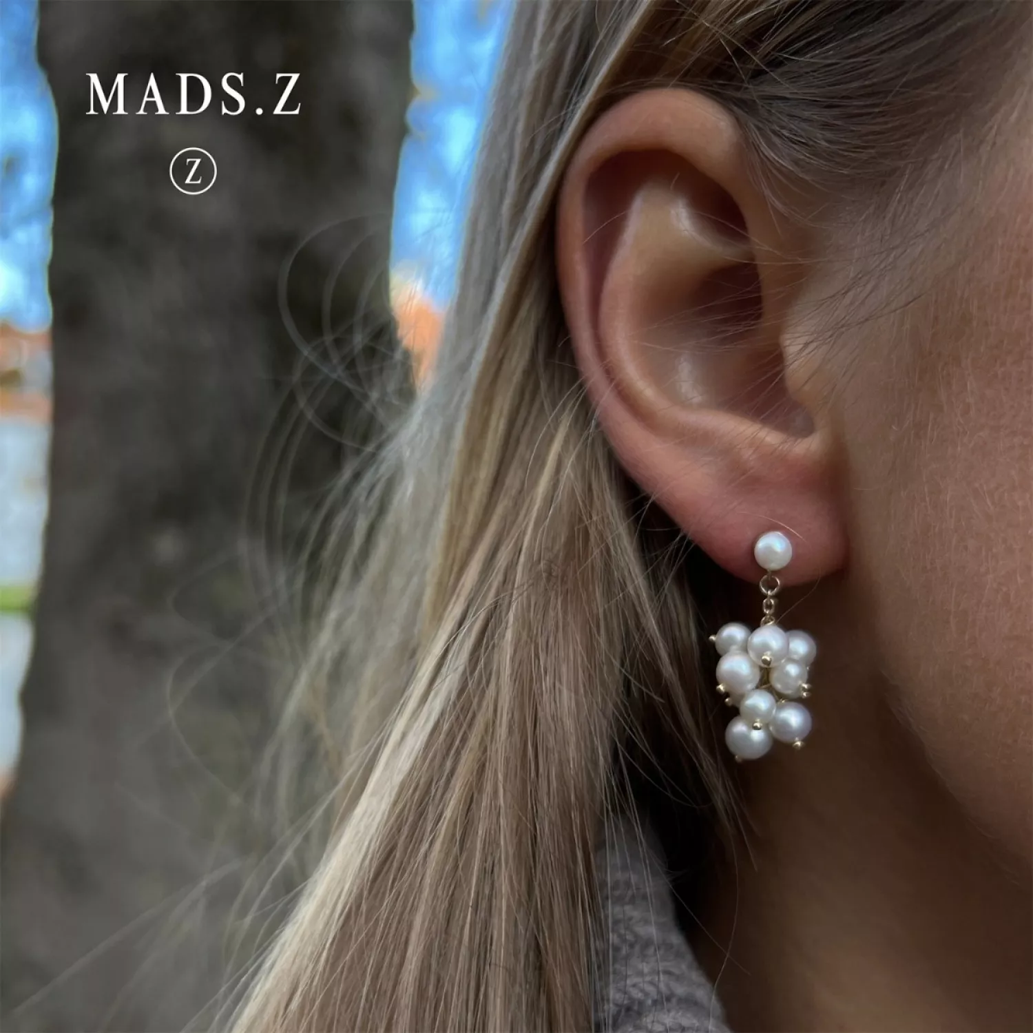 Mads Z Coco Ear Studs Øreringe 8 kt. Guld 3313188