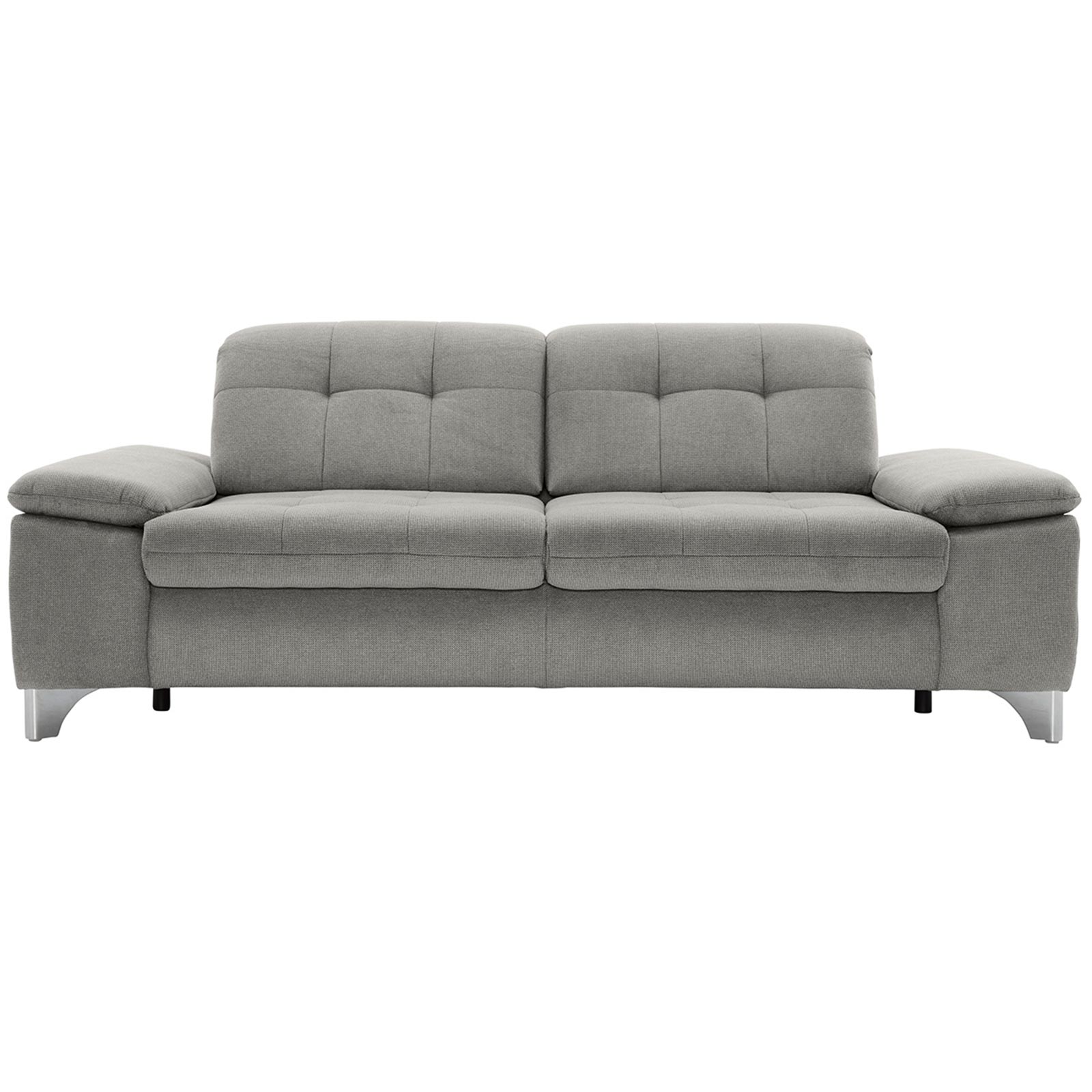 polsterpower 3-Sitzer-Sofa - Belle silver - Basismodell