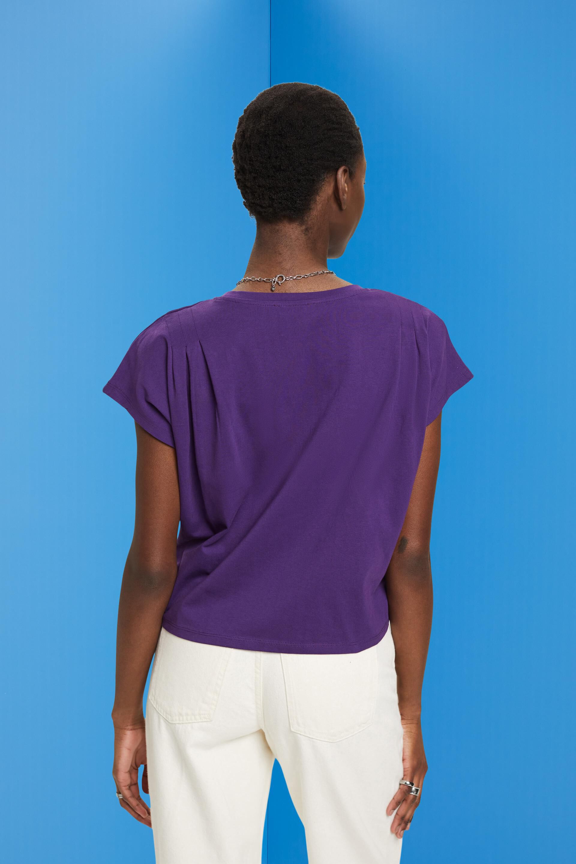 T-shirt à détail plissés