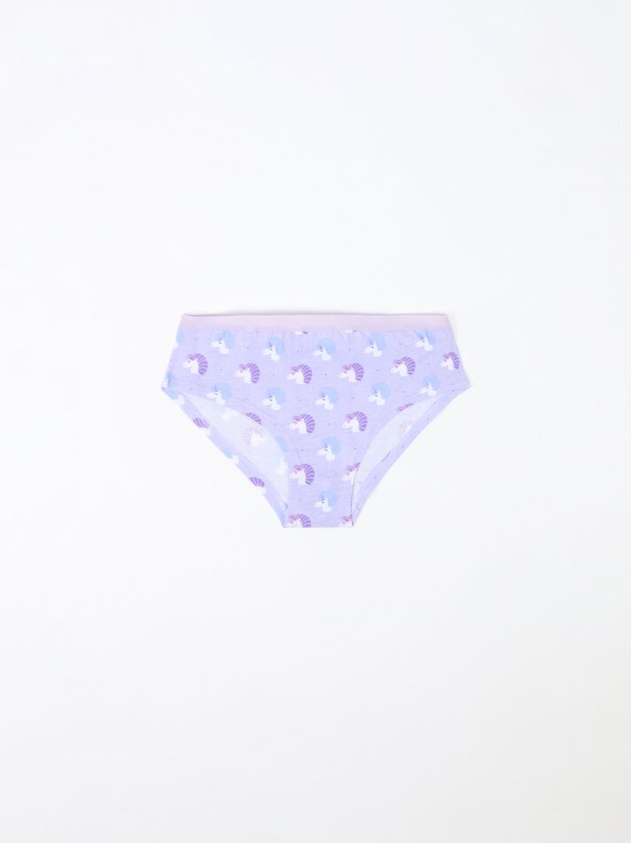 Pacote com 7 calcinhas hipster estampadas - Cores variadas