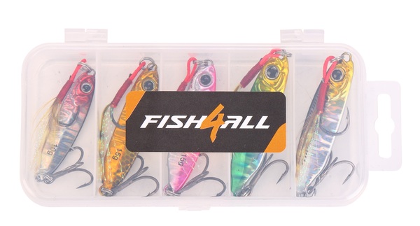 Jigs métalliques mer Fish4All (5pcs)
