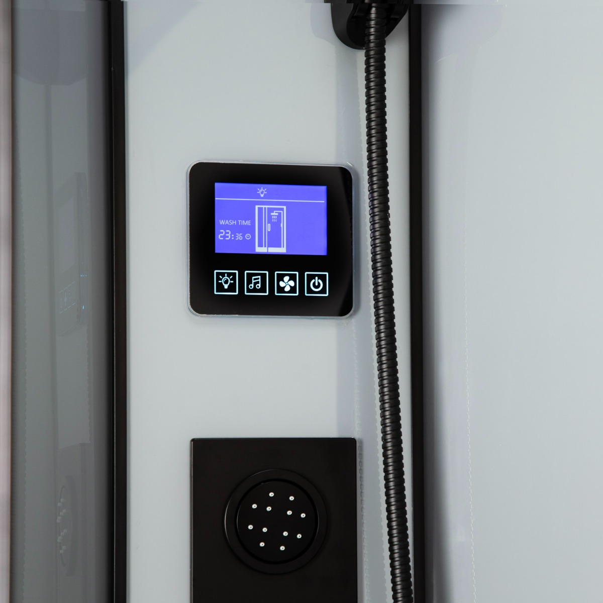 Kerra Orion complete douchecabine met massagejets zwart