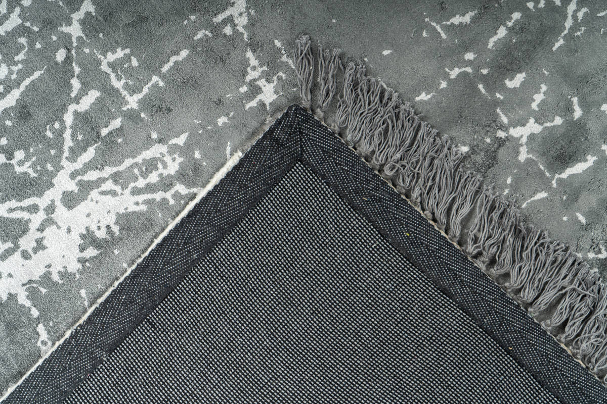 Kurzflorteppich DOLCE VITA 200 - grau - handgewebt - 80x150 cm