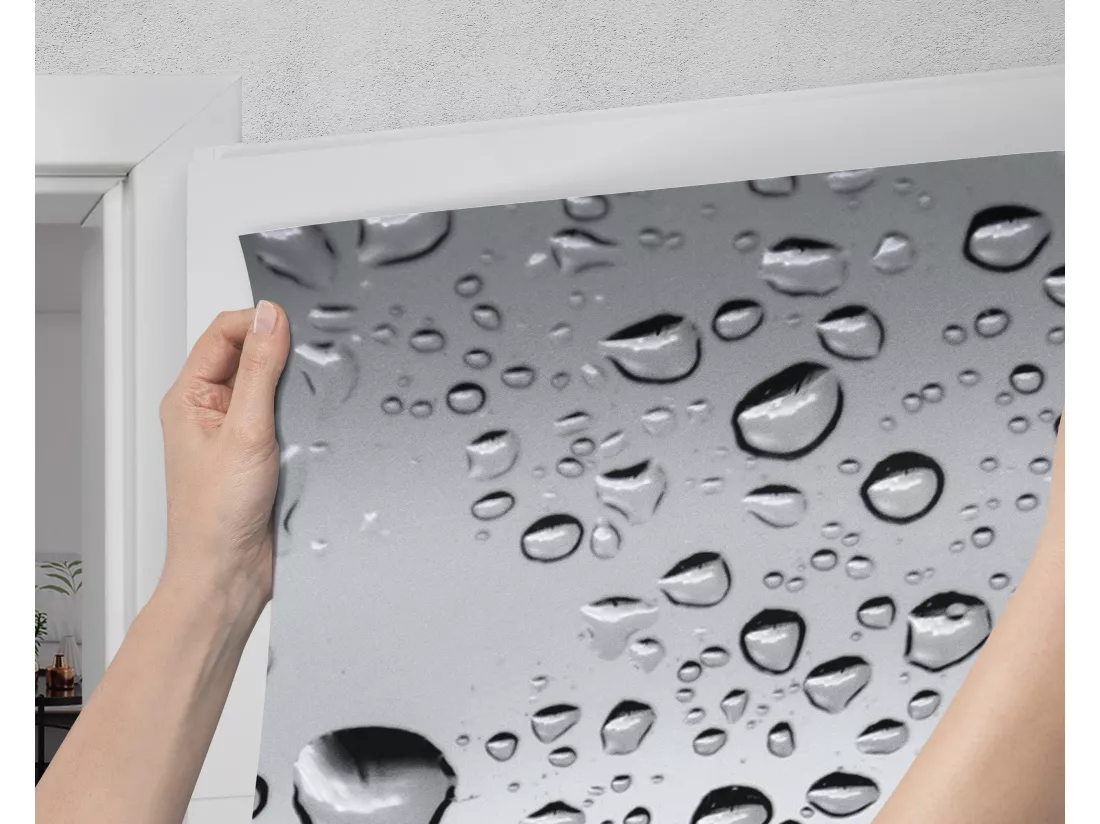 Stickers décoratifs pour portes intérieures - Gouttes de Pluie 95x205 cm