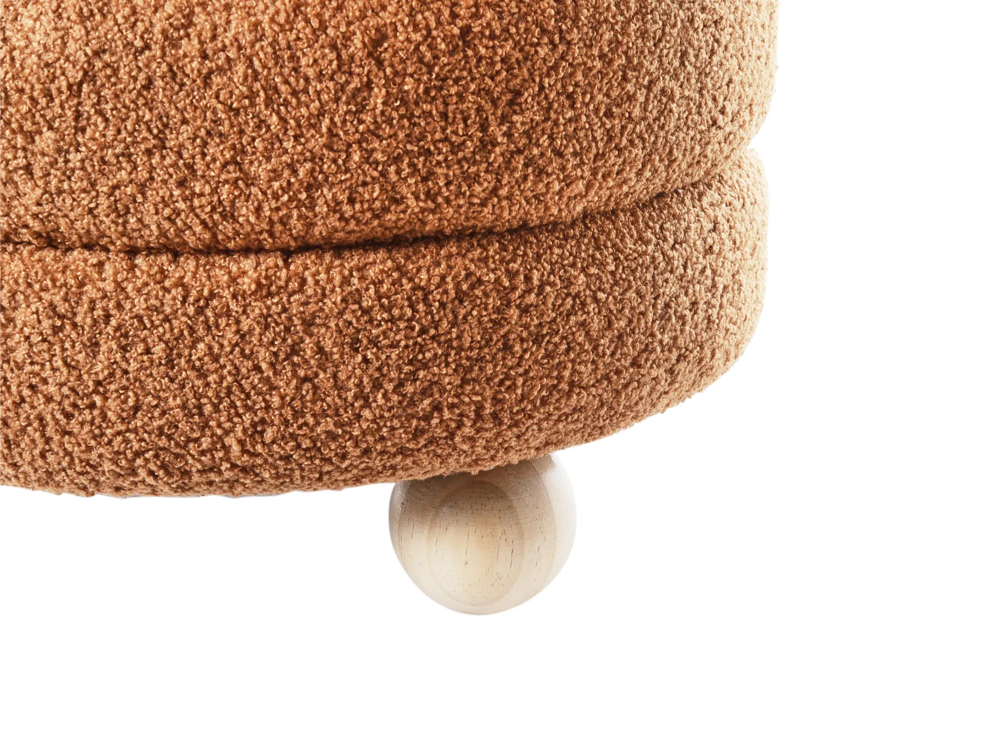 Poef CHILLY Bouclé Goudbruin