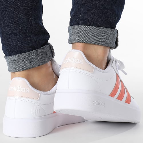 Baskets Femme Grand Court 2 FZ6435 Footwear White Coral Fuschia Wonder