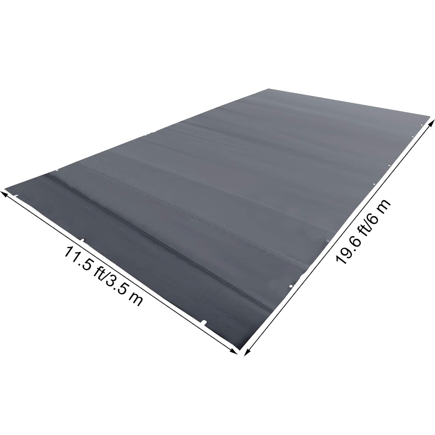 VEVOR Pool Abdeckplane Rechteckig 3,5 x 6 m Schwimmbadabdeckung PVC Holzkohle Poolabdeckung wasserdicht Poolüberdachung Winterabdeckplane Rechteck Poolplane Schmutzabweisende Abdeckplane für Pool