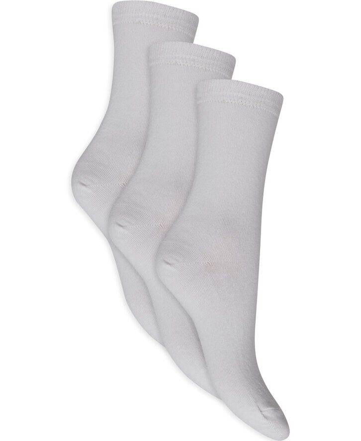 Decoy DECOY ankle sock orgcotton 3pk Hvid