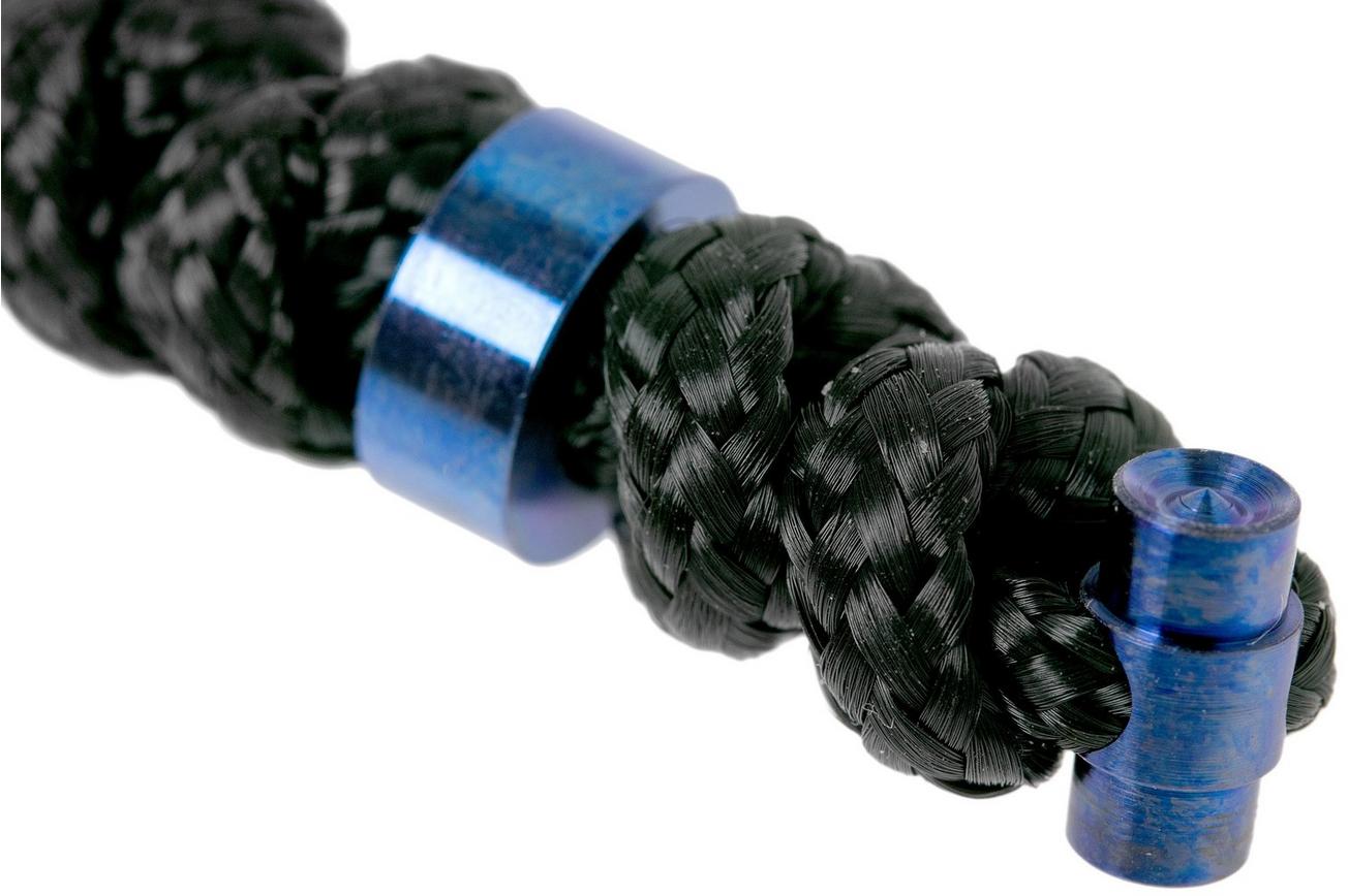 Chris Reeve Small Sebenza Lanyard with bead black/blue S31-7006