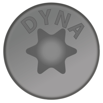 Dynaplus Schroef universeel platkop AR-coating TX-30 6.0x140 50 stuks