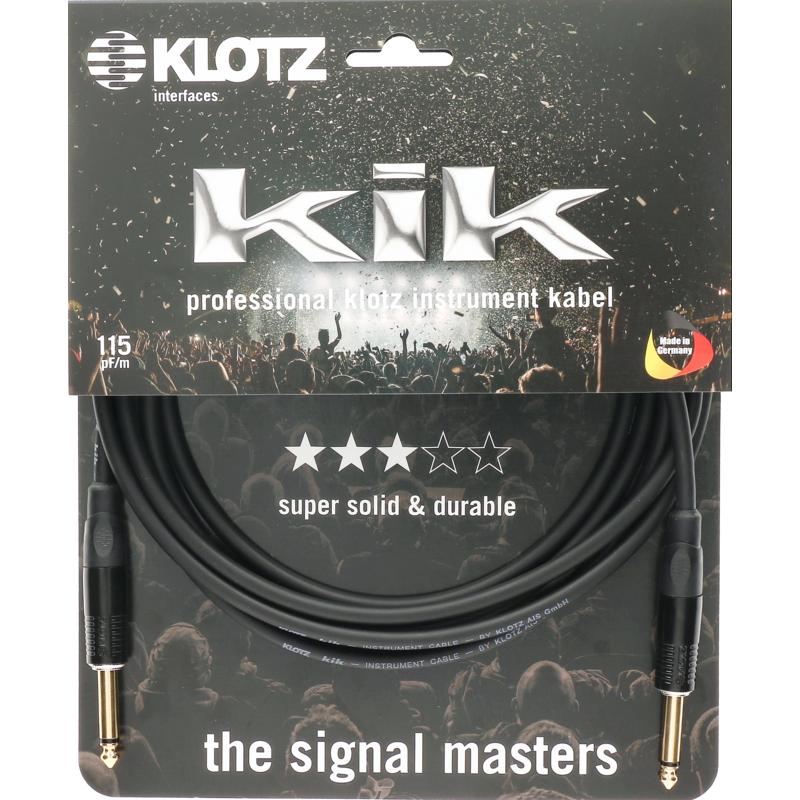 Klotz KIKKG6.0PPBL instrumentkabel TS 6.3mm jack blauw 6m