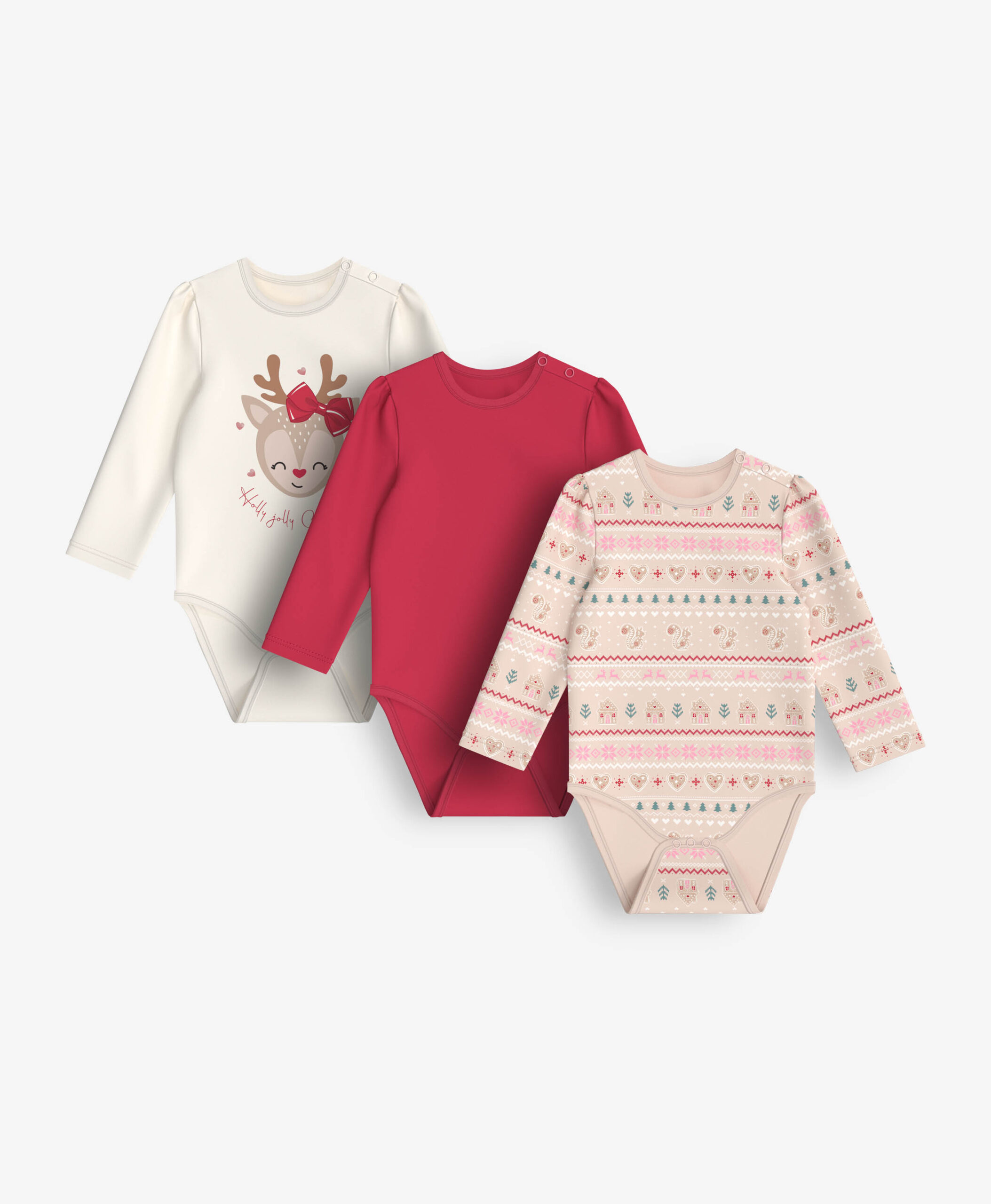 Bodys, 3er-Pack, 100% Baumwolle