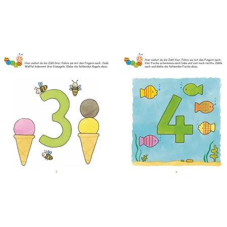 ars Edition Lernraupe – Erstes Stickerheft – Zahlen