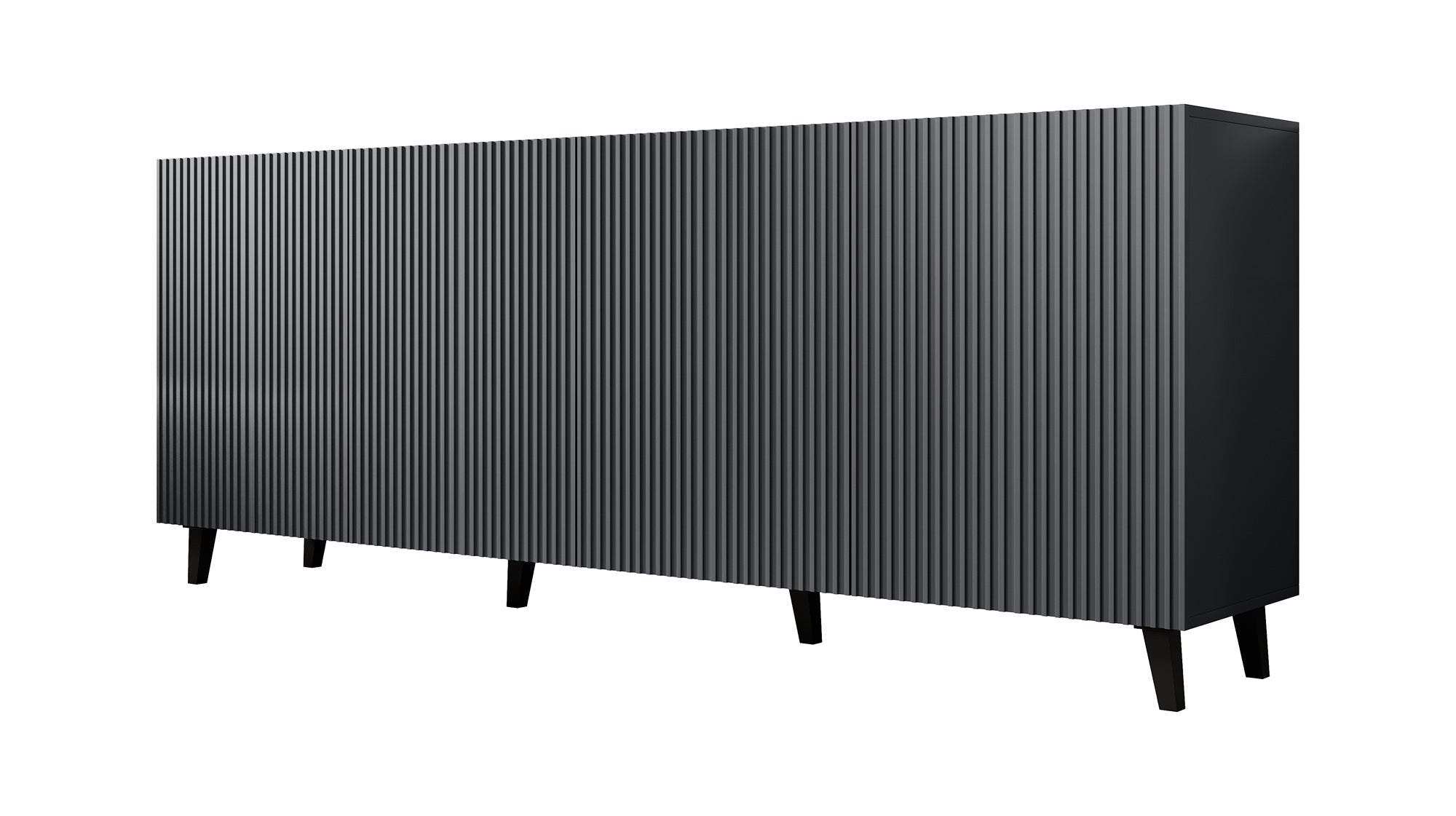 Meubella - Dressoir Vintar - Antraciet - 200 cm