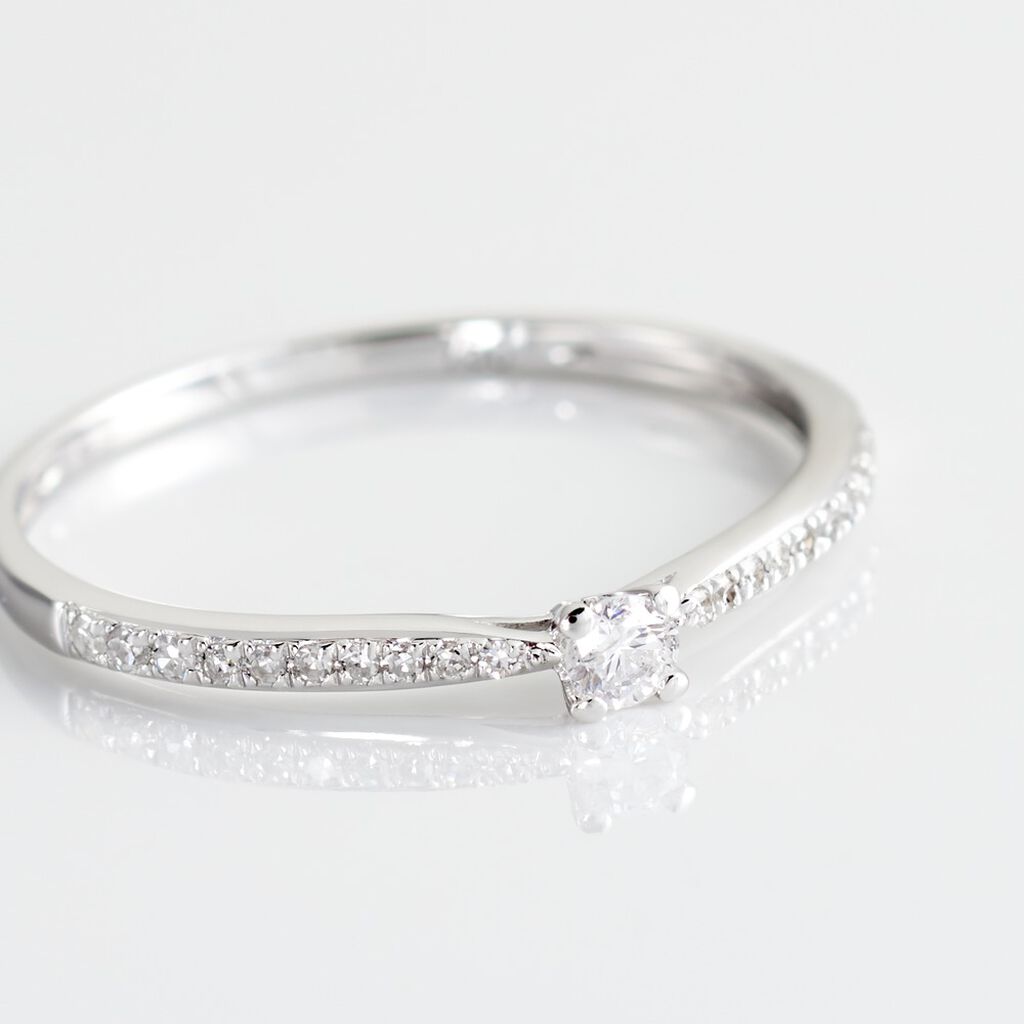 Bague Solitaire Hemera Or Blanc Diamant