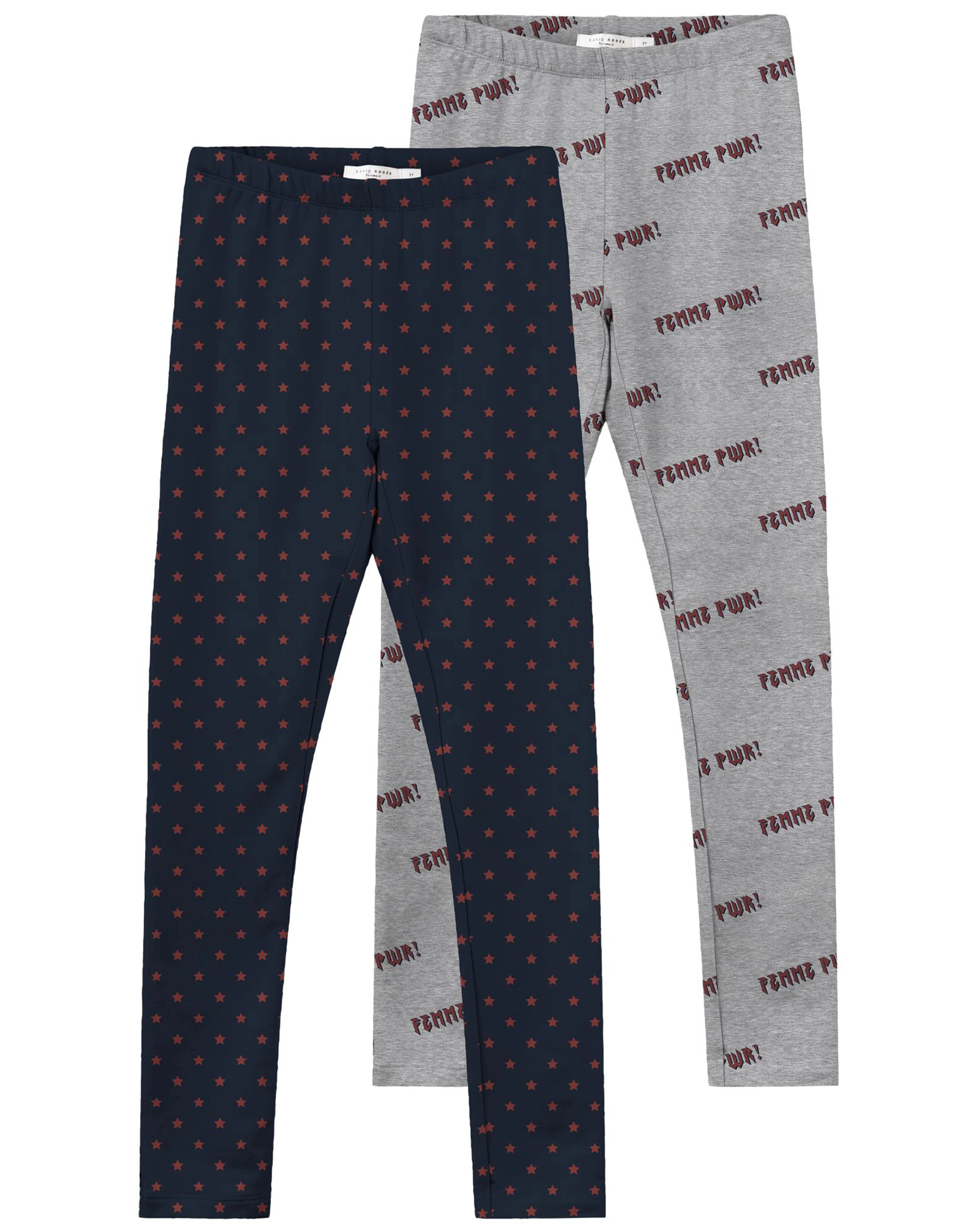 Sweat-Leggings NKFDAVINA AOP 2er Pack in dark sapphire