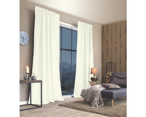 Thermisch gordijn met universele band, wit, 135 x 245 cm