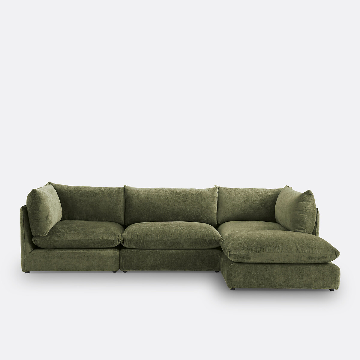 LA REDOUTE INTERIORS<br>Puff modulável, veludo texturizado, Malo