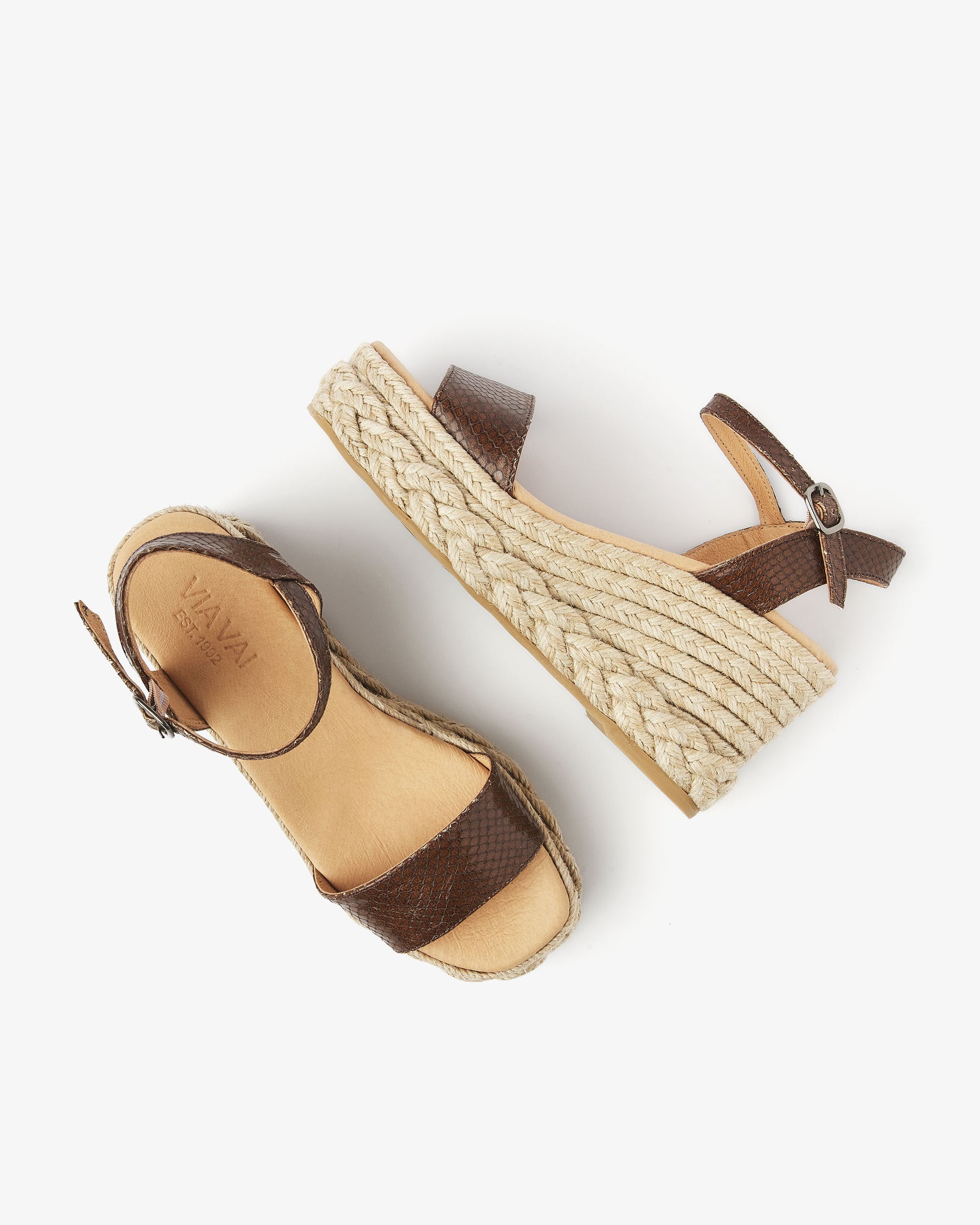 VIA VAI bruine espadrilles Capri Neva