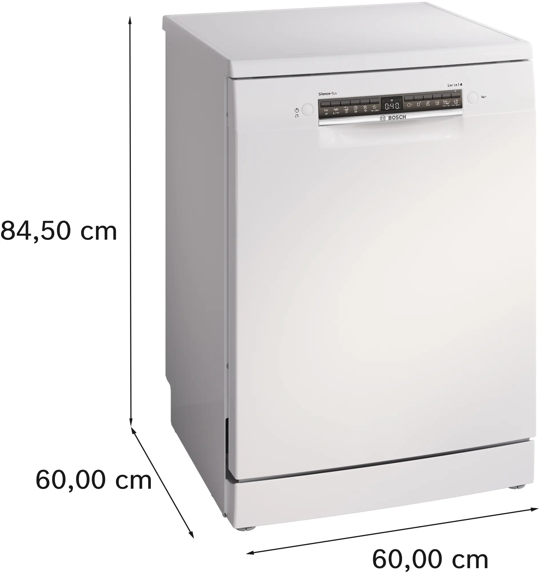Serie 4 Vrijstaande vaatwasser 60 cm Wit