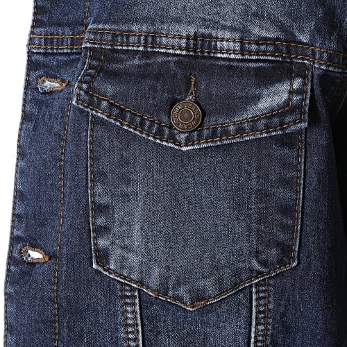 Veste Jean Col Mouton 66123 Bleu Denim
