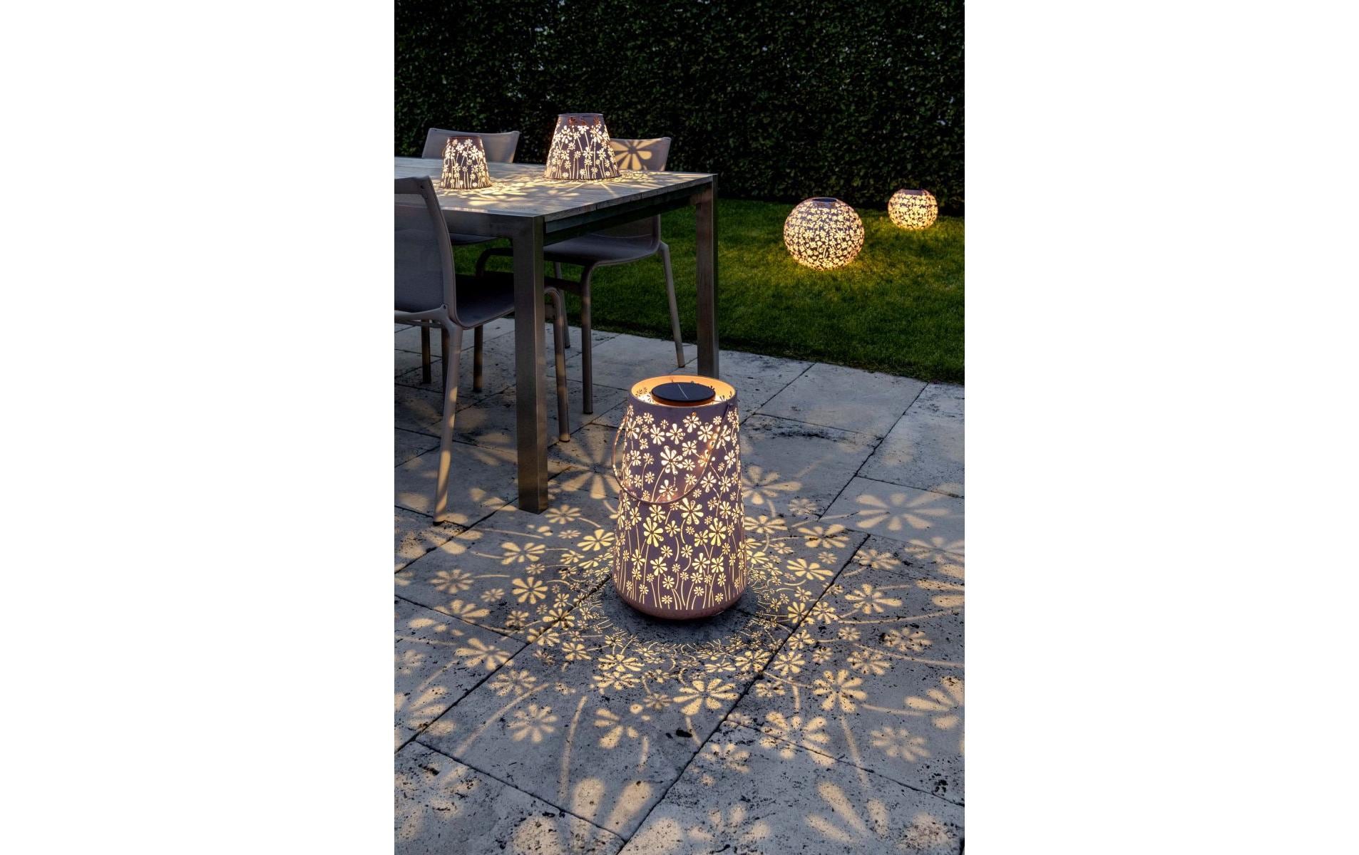 Laterne Solar Antic Daisy, Ø 26 x 21 cm, AltrosaSolarleuchte zum Aufstellen oder Aufhängen