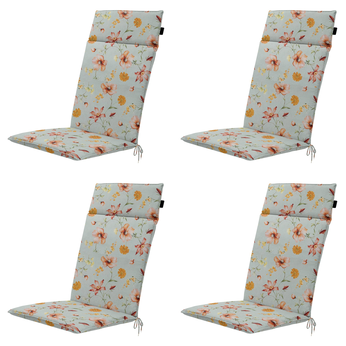Madison Florina orange Tuinstoelkussen - Set van 4