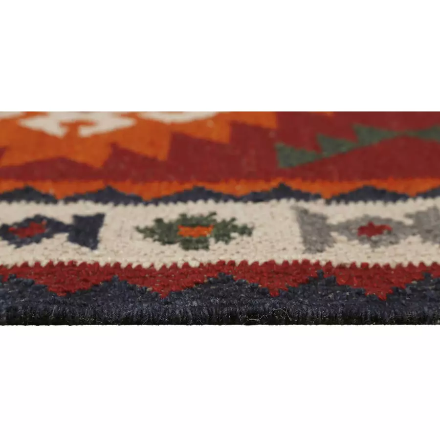 Green Looop Handweb-Teppich Blancard rot