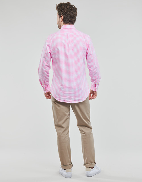 Polo Ralph Lauren - CHEMISE COUPE DROITE EN OXFORD Rosa / Blanco
