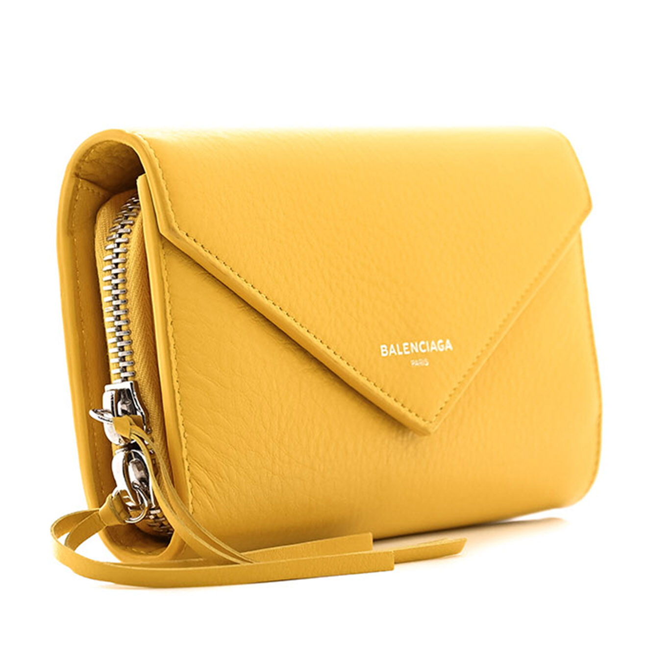 Balenciaga Portefeuille en Cuir jaune - Neuf avec étiquette - 19x10.5 cm