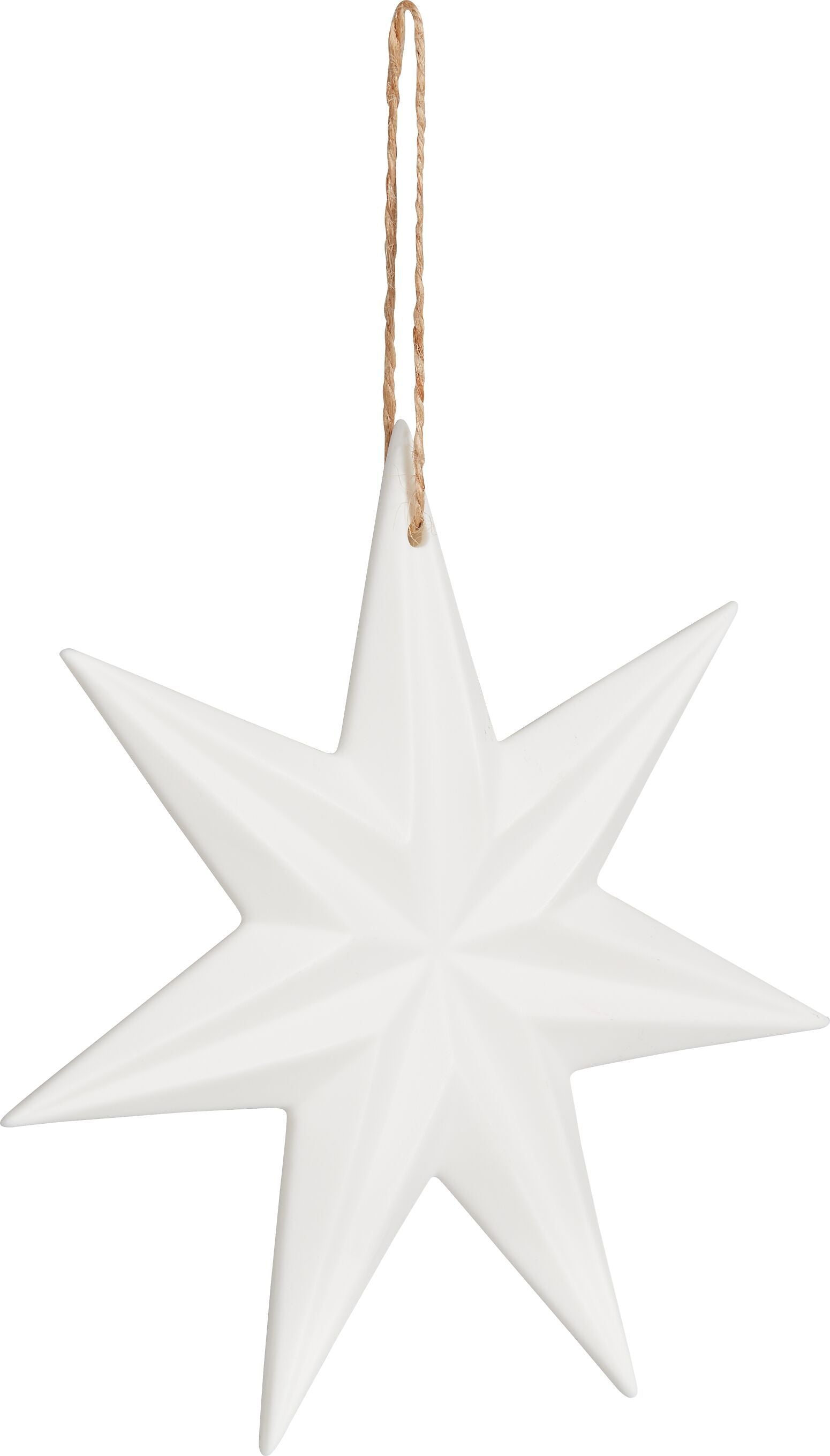 STELLA Keramik Hänger - weiss / D: 18.0 cm