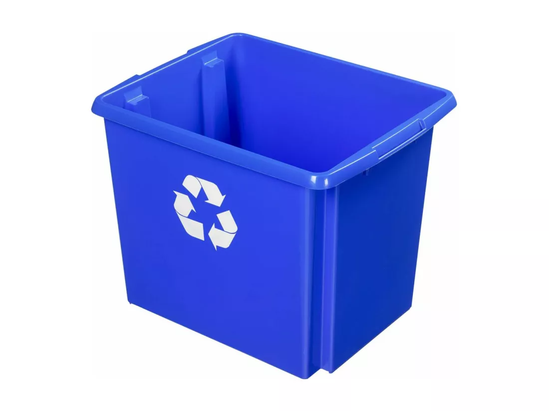 Set support en métal et caisses de recyclage Nesta 3 caisses de 45 litres