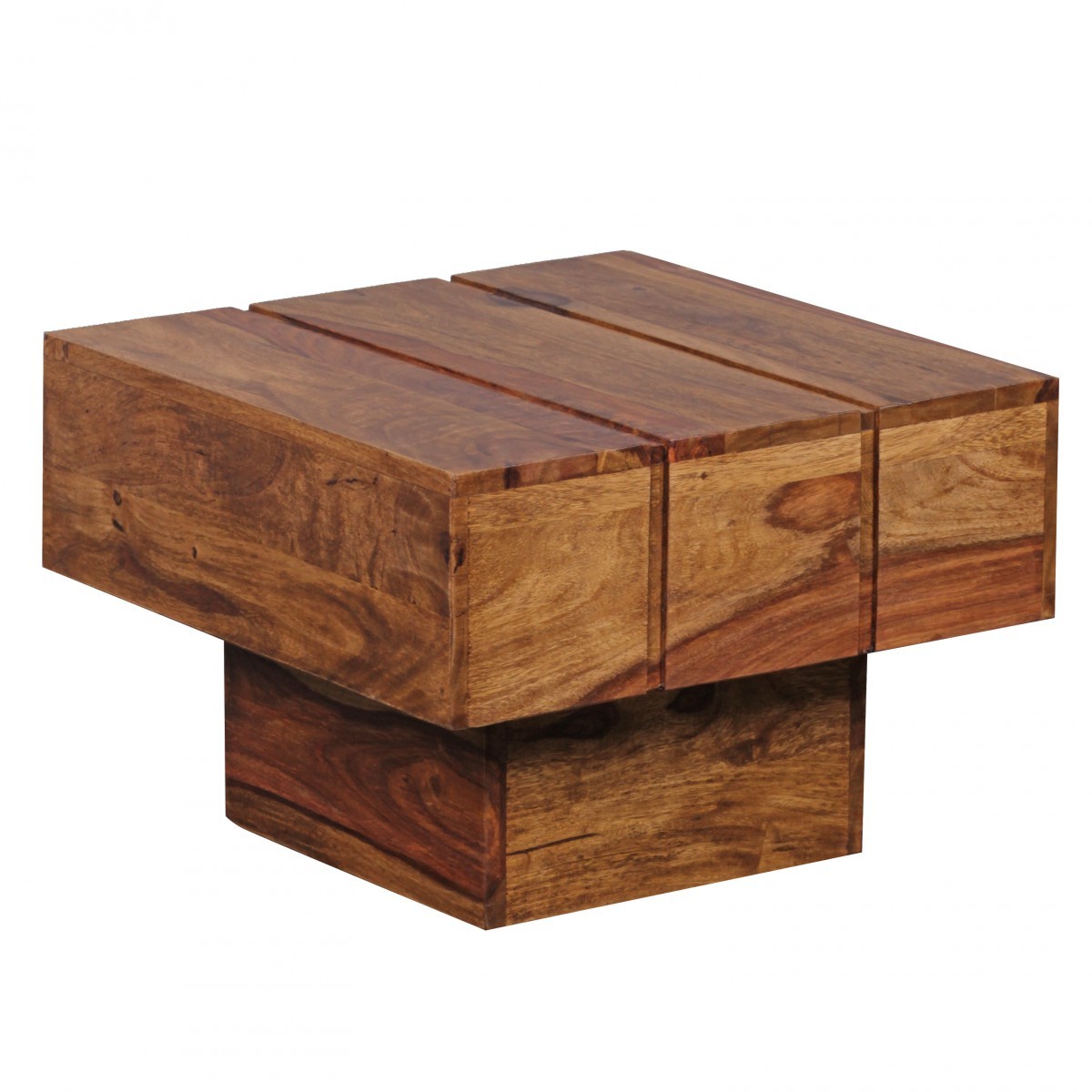 Beistelltisch - braun gebeizt - Sheesham massiv - 45 cm breit