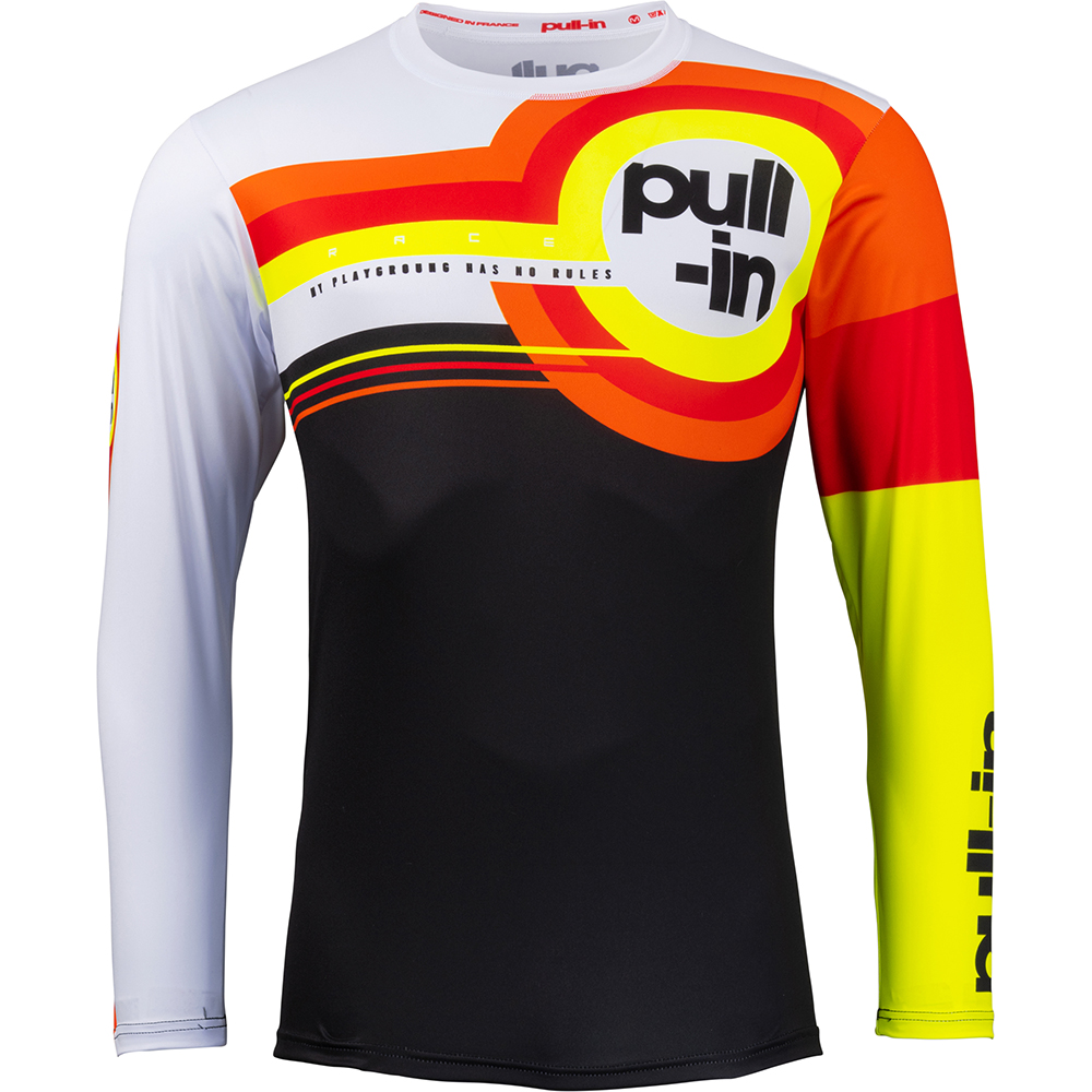 pull-in - Maillot Race - 2023 Noir / Blanc / Rouge / Jaune