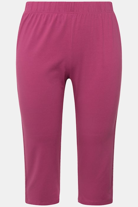 Capri-Leggings, seitliches Spitzenband, Biobaumwolle
