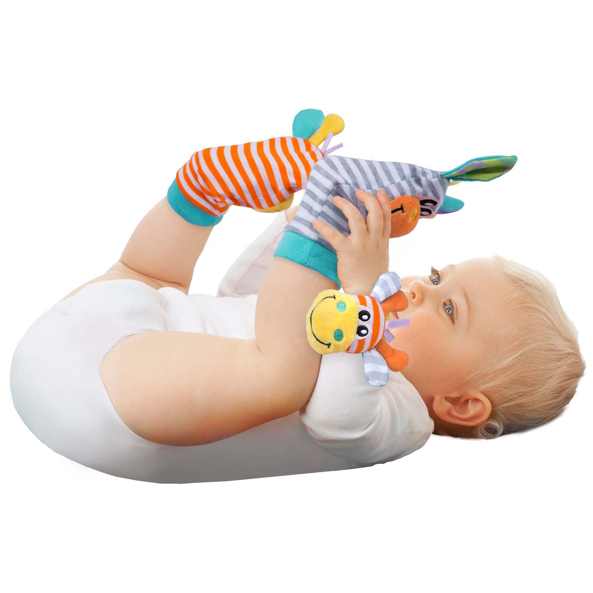 Playgro Jungle Wrist Rattle and Foot Finder multi
