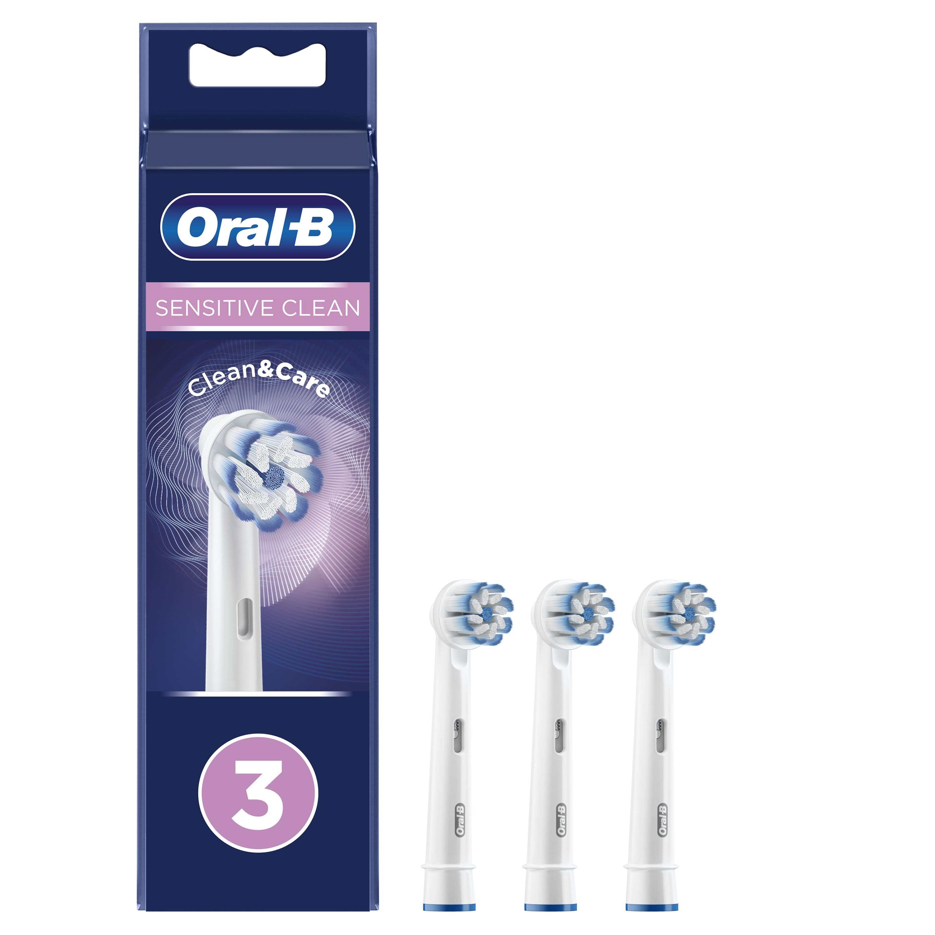 Oral-B Sensitive Clean & Care Tannbørstehode 3-pk.