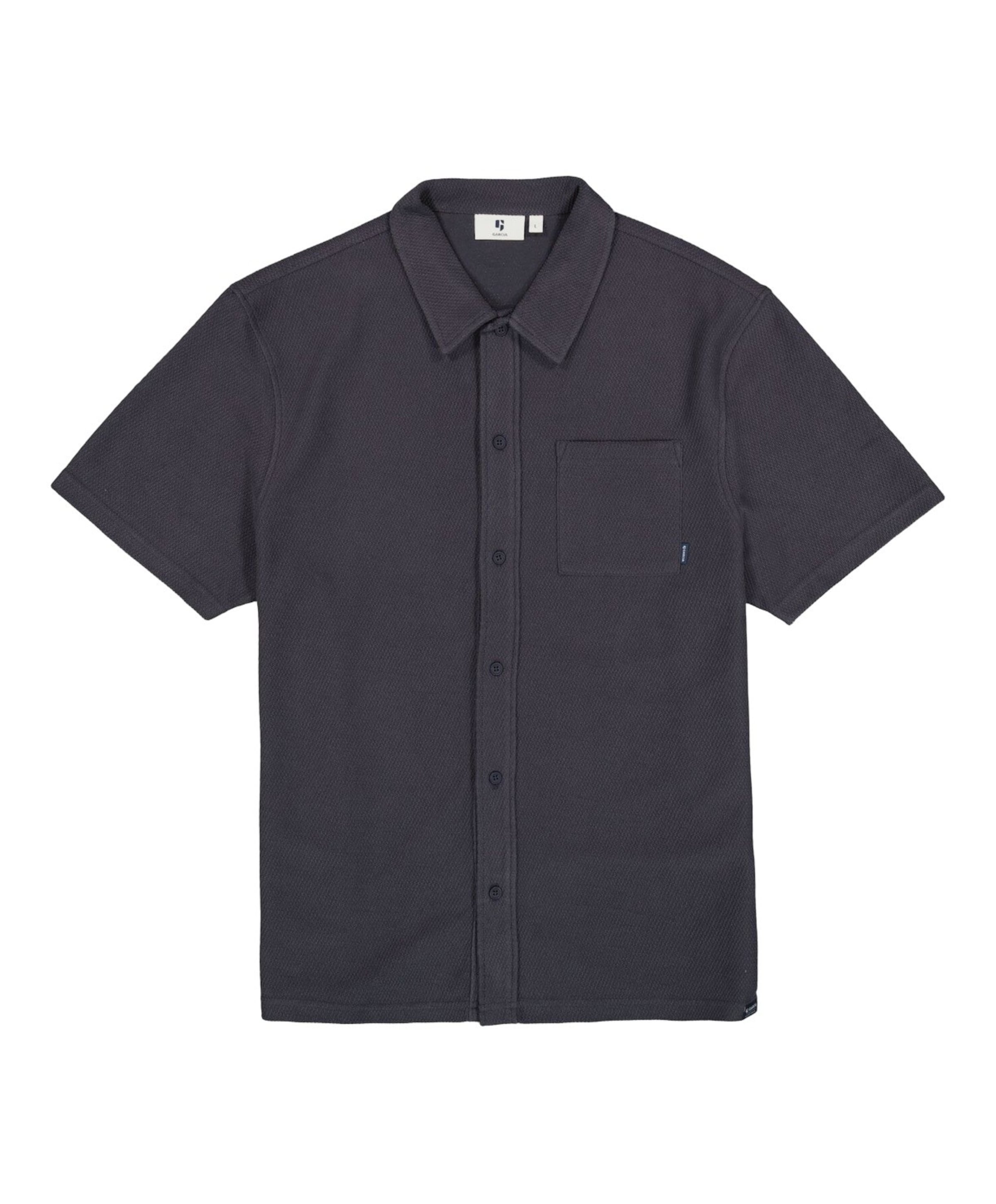 Garcia Heren overhemd korte mouw blauw