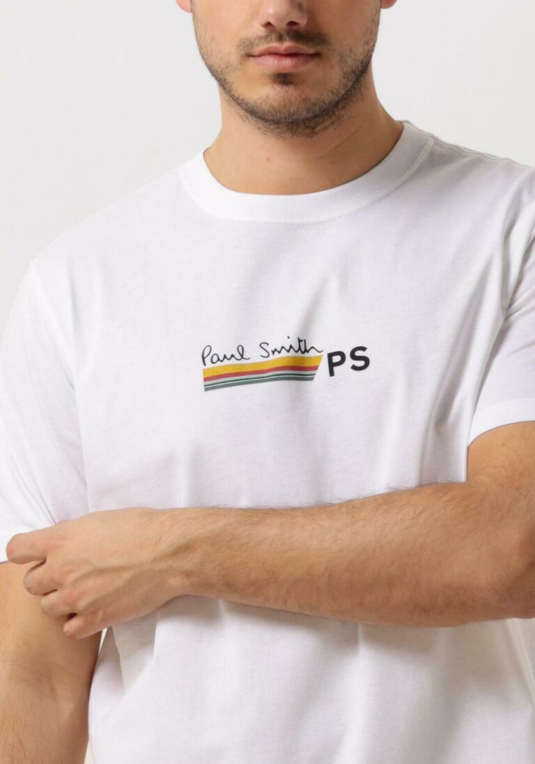 PS PAUL SMITH witte ps paul smith t-shirt mens reg fit t shirt stripe ps paulsmith