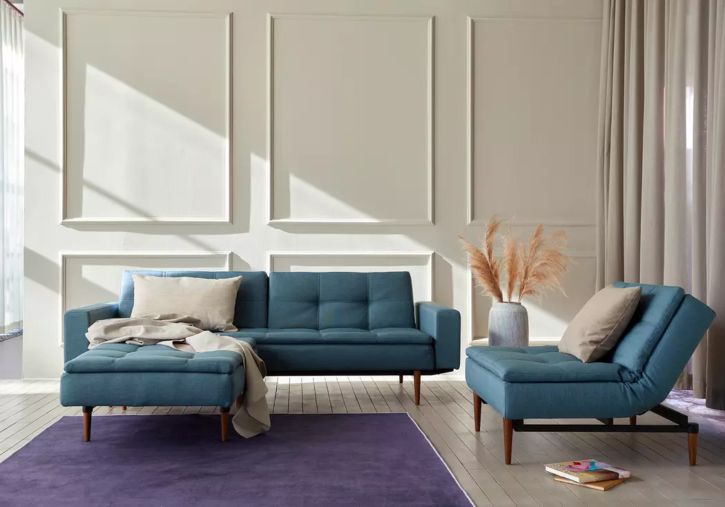 Schlafsofa mit Armlehnen Dublexo Styletto dunkel