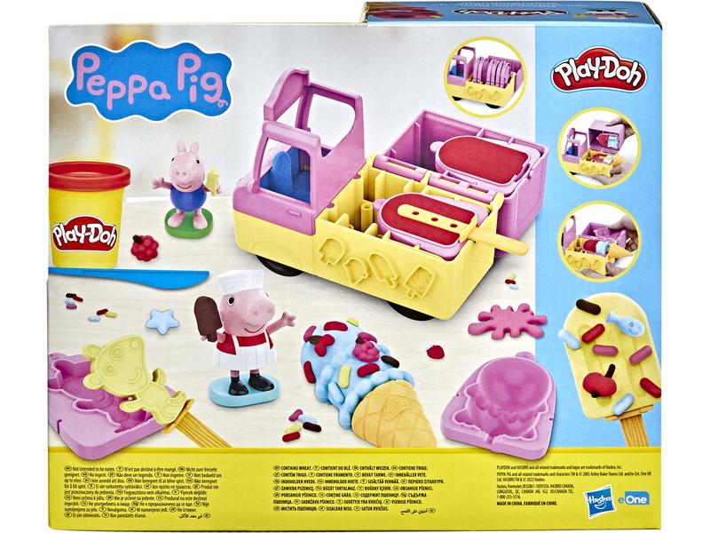 Play-Doh Knetspielzeug Peppa`s Ice Cream Playset Peppas Eiscreme-Spielset mit 5 Knetdosen