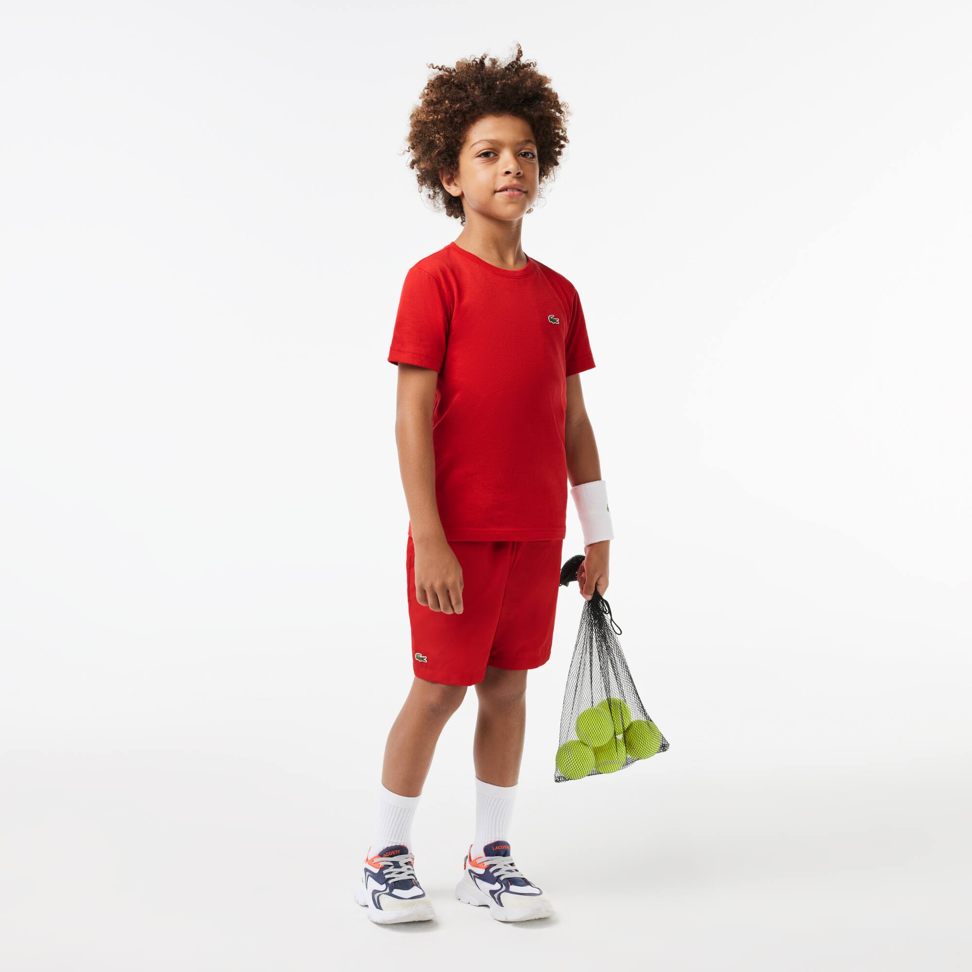 Jungen LACOSTE SPORT Shorts aus Diamant-Taft Hosen - Rot - Lacoste - Jungen